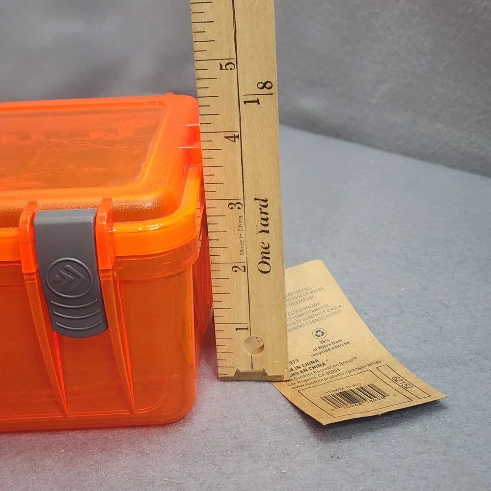 Outdoor Products Watertight Box Orange Large‎ 1.5L Dry Case Kayak Camping New